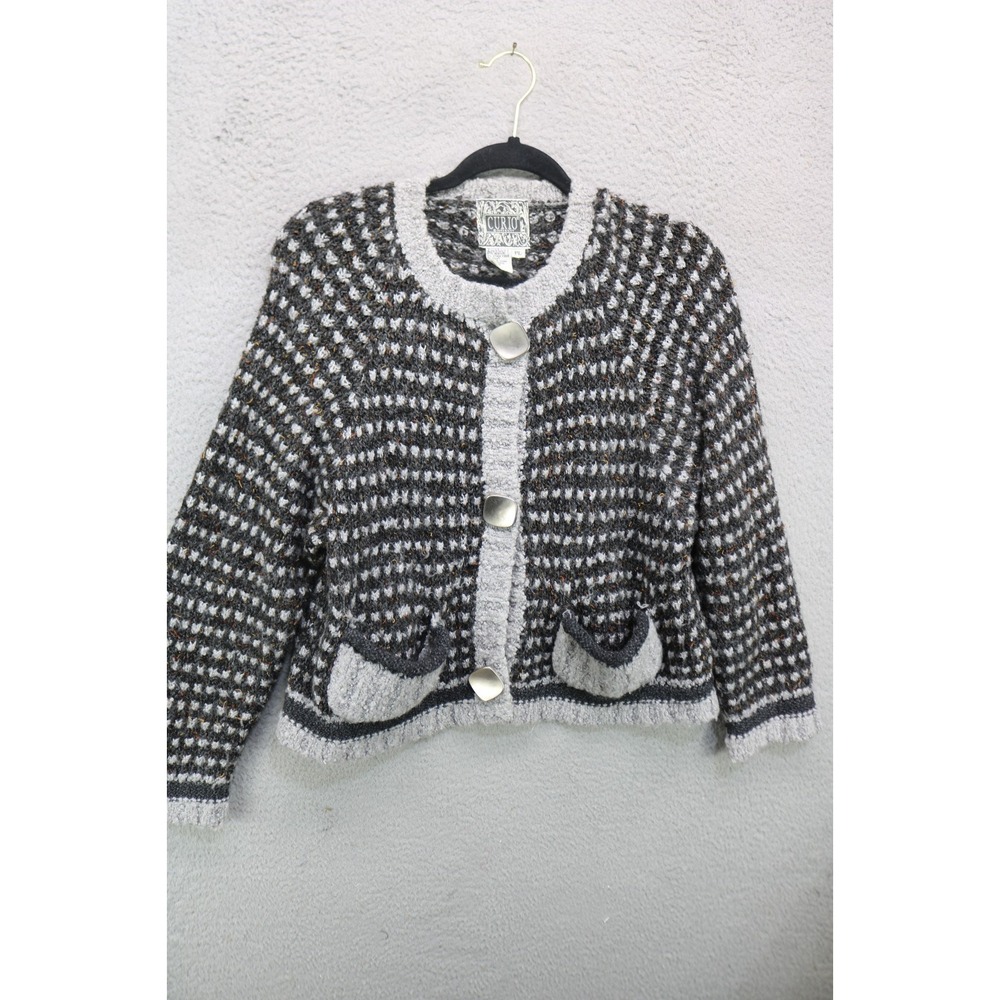 Curio 3 Button Open Knit Sweater-Size PL-BOHO-Soft